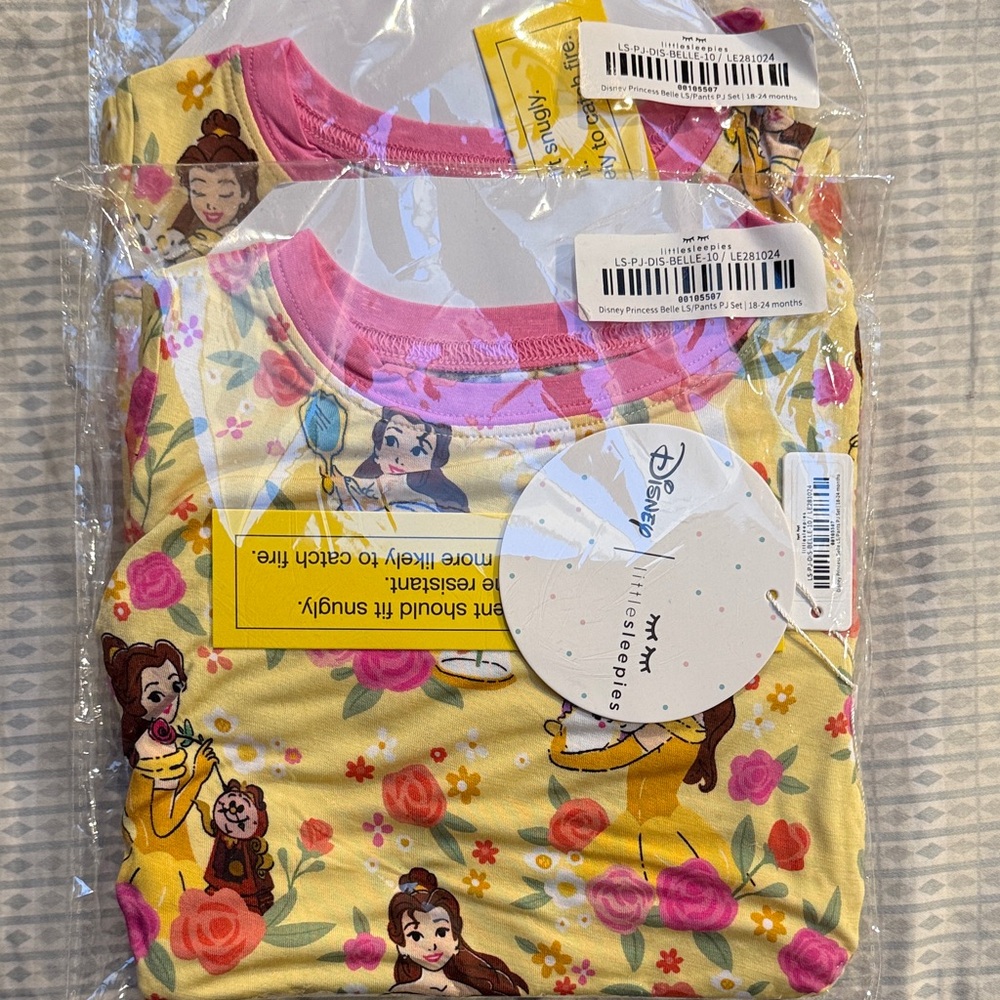 Little Sleepies Disney Princess Yellow Pajama Set